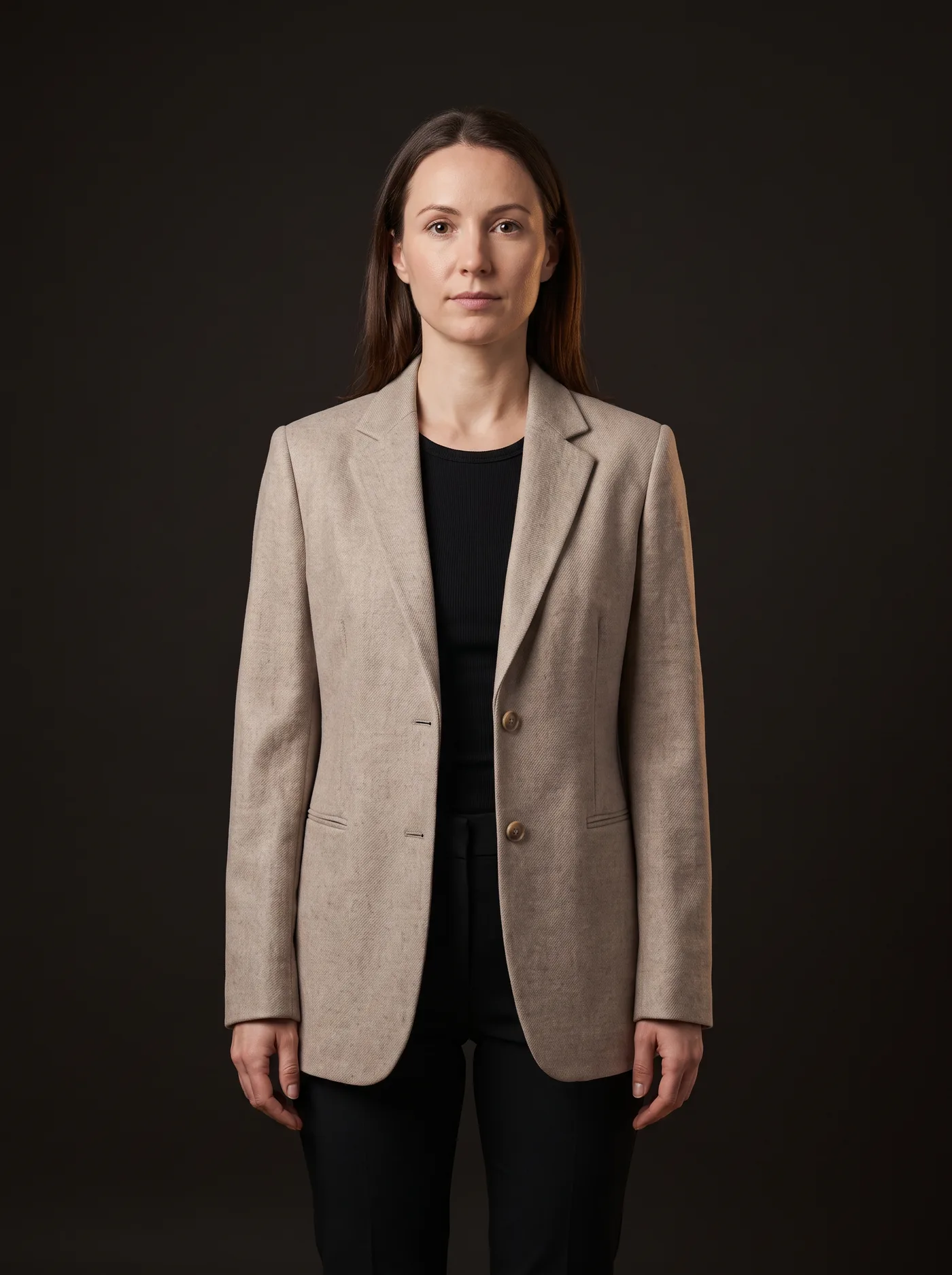 Size M blazer that fits well on a woman